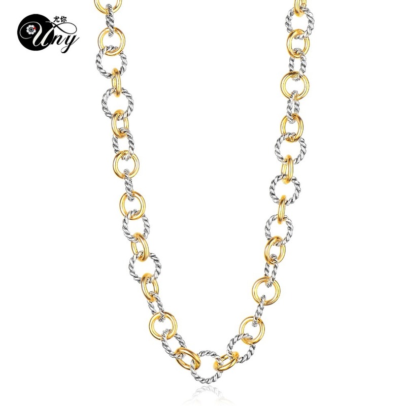 UNY Necklace Style Trendy Elegant Vintage Retro Unique David Fashion style 2 Tone Twist Wire link Women Long Free Ship 220716
UNY Necklace Style Trendy Elegant Vintage Retro Unique David Fashion style 2 Tone Twist Wire link Women Long Free Ship 220716