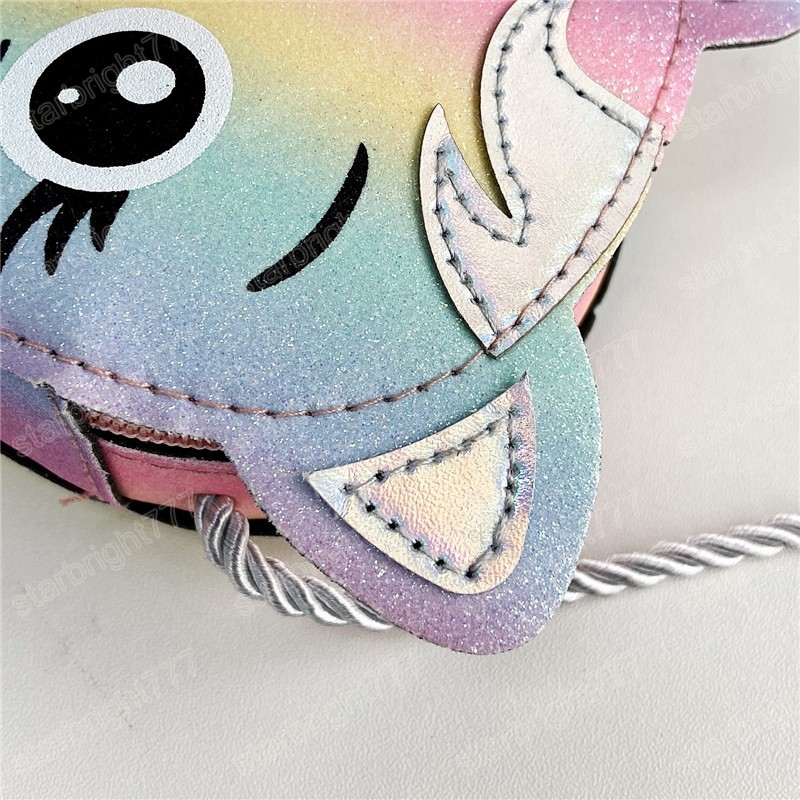Colorful Children's Mini Shoulder Bags Cute Cartoon Cat Baby Girls Accessories Messenger Bag Kids Pu Leather Coin Purse Handbags