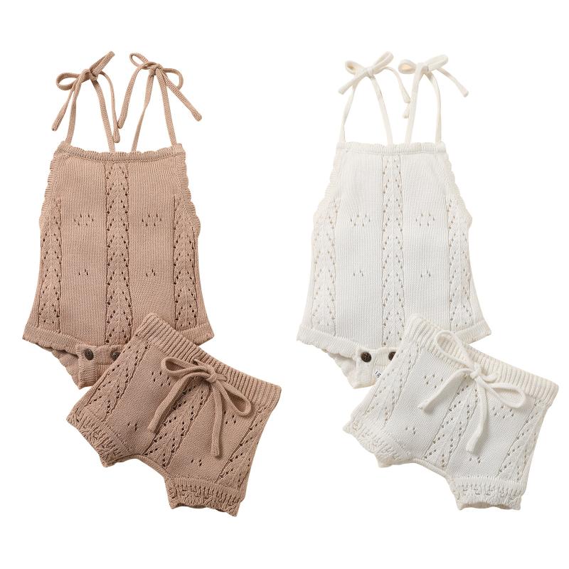 Clothing Sets Infant Kids Baby Girl Boy Shorts Suits Solid Color Sling Knit Romper Drawstring Birthday SetsClothing, Khaki
Clothing Sets Infant Kids Baby Girl Boy Shorts Suits Solid Color Sling Knit Romper Drawstring Birthday SetsClothing, Khaki