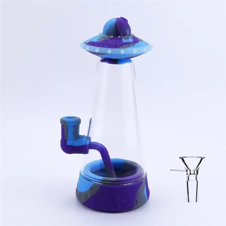 Hookahs New 8.9'' UFO Glass Bubbler Water Pipes Shisha Hookah Smoking Tobacco Bongs Dabs Rig Silicone
Hookahs New 8.9'' UFO Glass Bubbler Water Pipes Shisha Hookah Smoking Tobacco Bongs Dabs Rig Silicone