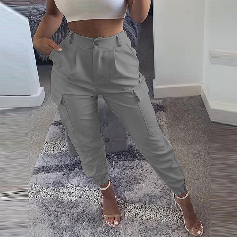 Women Sexy Skinny Trousers Fashion Elegant Solid Color High Waist Button Pants For Ladies Casual Harajuku Pant With Belts 220325