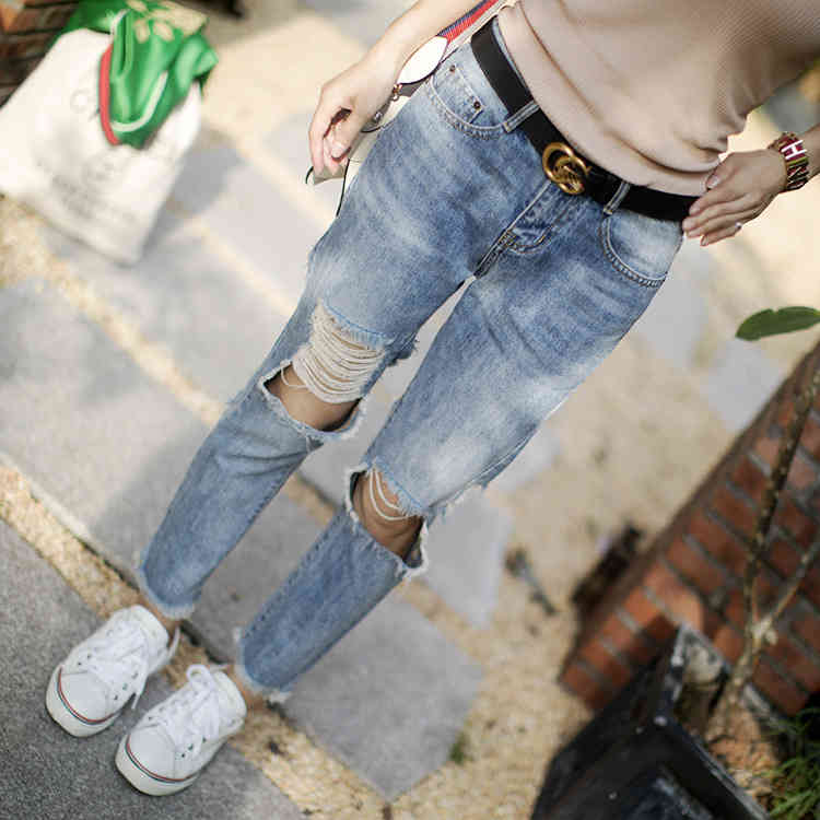 2021 spring and summer new star hole beggar pants loose nine Leggings women's brand jeans fashion, Light blue
2021 spring and summer new star hole beggar pants loose nine Leggings women's brand jeans fashion, Light blue