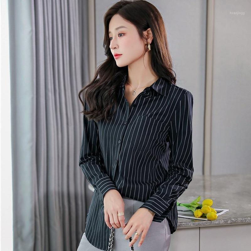 Women' Blouses & Shirts 2022 Spring Autumn Women Fashion Single Button Casual All-match Striped Oversized Female Tops Korean Style Blusas, Black striped blouse
Women' Blouses & Shirts 2022 Spring Autumn Women Fashion Single Button Casual All-match Striped Oversized Female Tops Korean Style Blusas, Black striped blouse