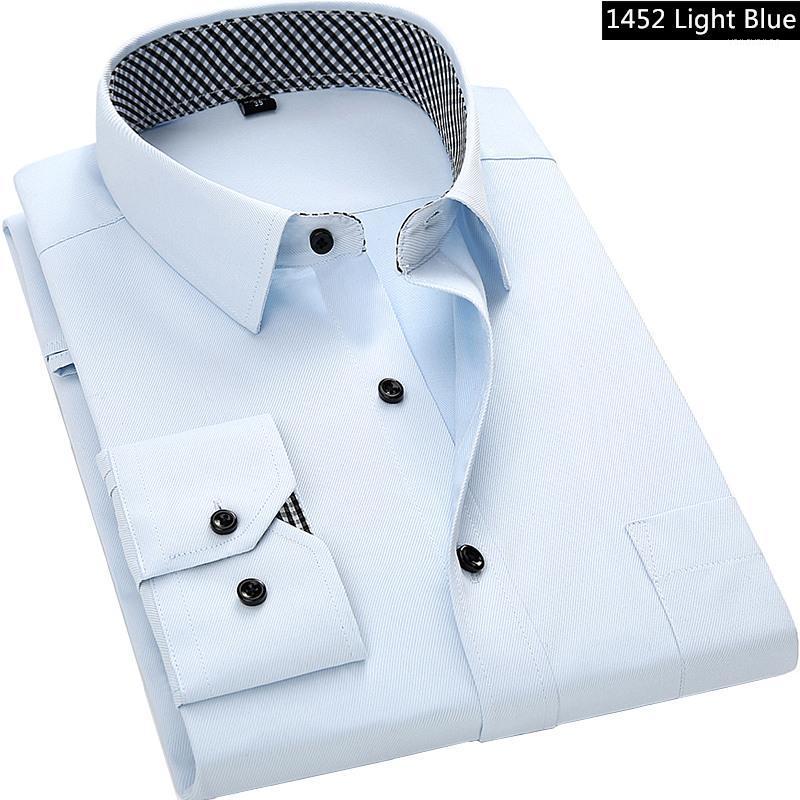 Spring Men's Business Casual Long Sleeved Shirt Slim Fit Male Clothing Solid Color Twill Dress Men Chemise Homme Shirts, 1451
Spring Men's Business Casual Long Sleeved Shirt Slim Fit Male Clothing Solid Color Twill Dress Men Chemise Homme Shirts, 1451
