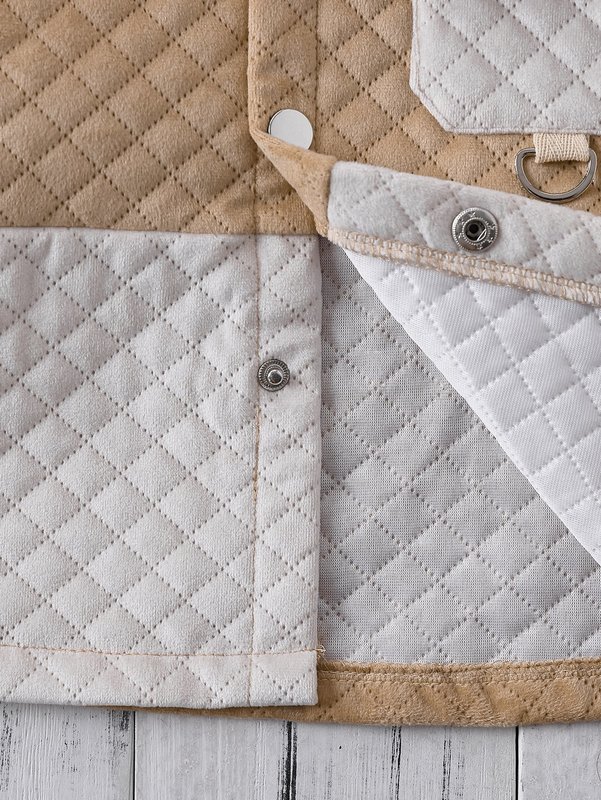 Toddler Boys Two Tone Flap Pocket Quilted Coat SHE