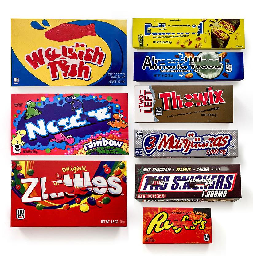 Custom Printed paper box 1000mg mnm's hershey's cookiesss cream crunch mounds kushkat znickers heyhey milk chocolate edible packaging paper boxes asg
Custom Printed paper box 1000mg mnm's hershey's cookiesss cream crunch mounds kushkat znickers heyhey milk chocolate edible packaging paper boxes asg