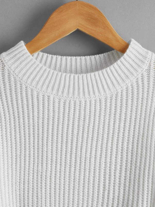 Toddler Boys Ribbed Knit Drop Shoulder Sweater SHE01