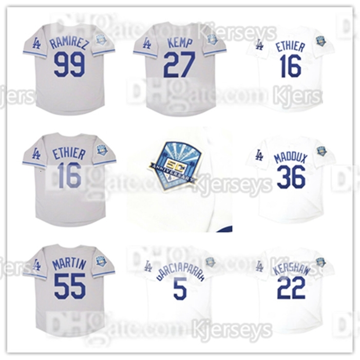 NiK1 Vintage 99 Manny Ramirez LA Baseball 2008 50th Anniv. Men's Jersey 16 Hideo Nomo 27Matt Kemp Nomar Garciaparra Derek Lowe Rafael Furcal
NiK1 Vintage 99 Manny Ramirez LA Baseball 2008 50th Anniv. Men's Jersey 16 Hideo Nomo 27Matt Kemp Nomar Garciaparra Derek Lowe Rafael Furcal