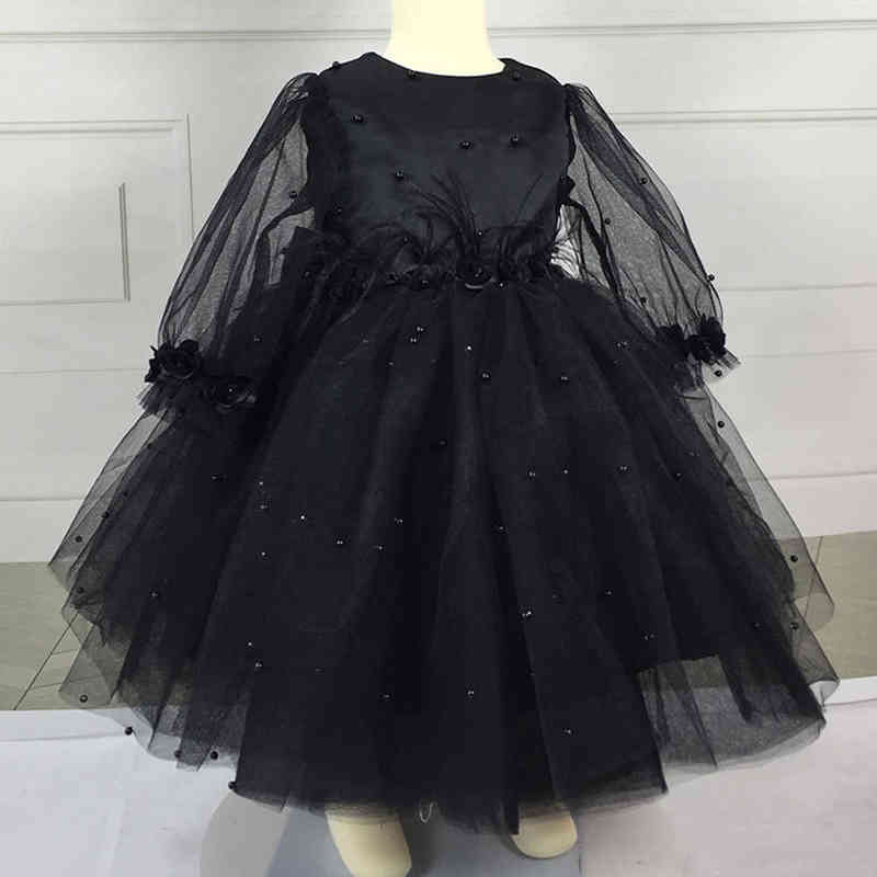 Big Bow Lace Kids Party Dresses for Girls Children Baby Boutique Clothing Birthday Wedding Princess Dress Formal Evening Gown Y220510
