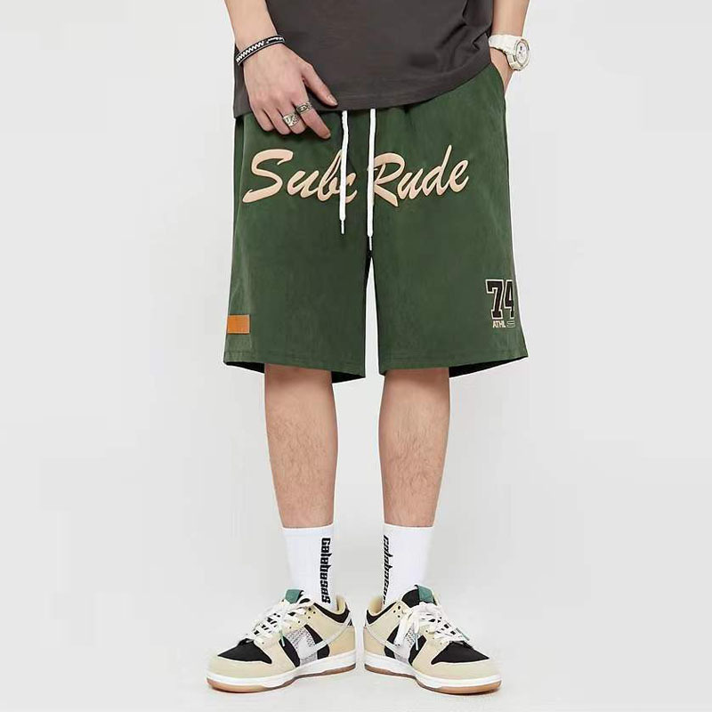 Streetwear Hip Hop Cargo Sports Shorts Men Harajuku Letter Printed Summer Loose Elastic Waist Casual Five Points Pants Male 220722