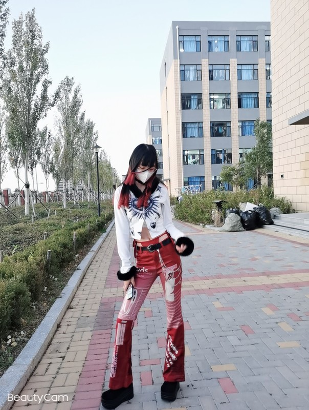 Punk Women Slim Long Sleeve Tshirt Girls Cool Fashion Hairy V neck Open Stitch Tee Slit Gothic Clothes Tops 220714