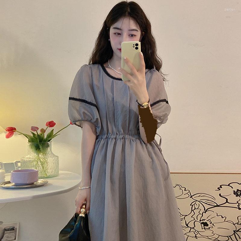 Women' Blouses & Shirts Clothland Women Elegant Solid Lace Patchwork Vestido Drawstring Sashes Short Sleeve High Waist Casual Midi Vestidos, Beige
Women' Blouses & Shirts Clothland Women Elegant Solid Lace Patchwork Vestido Drawstring Sashes Short Sleeve High Waist Casual Midi Vestidos, Beige