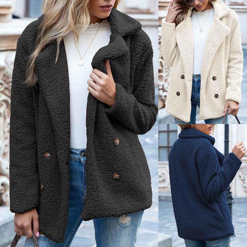 Women' Jackets Womens Lambswool Coat Autumn Winter Ladies Warm Buttons Jacket Solid Turn Down Collar Outerwear Veste Femme 2022
Women' Jackets Womens Lambswool Coat Autumn Winter Ladies Warm Buttons Jacket Solid Turn Down Collar Outerwear Veste Femme 2022