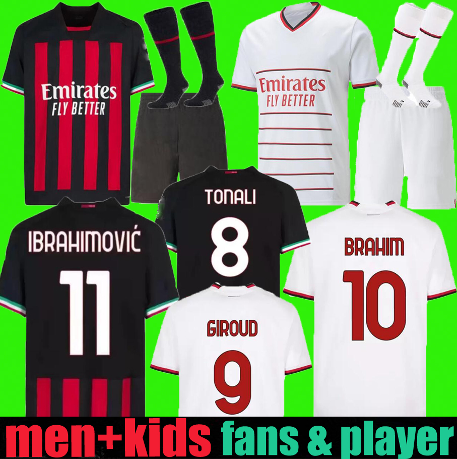 men kids kit 22 23 GIROUD soccer jersey IBRAHIMOVIC KESSIE 2022 2023 TONALI REBIC THEO BRAHIM football shirt FLORENZI Ac Milans fans player 3XL 4XL, Player version
men kids kit 22 23 GIROUD soccer jersey IBRAHIMOVIC KESSIE 2022 2023 TONALI REBIC THEO BRAHIM football shirt FLORENZI Ac Milans fans player 3XL 4XL, Player version