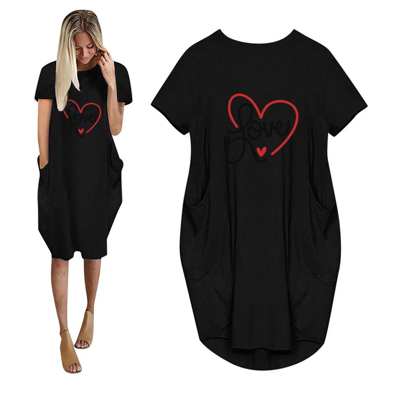 Plus Size Dresses 5Xl Loose With Pocket Print Woman Midi Dress Short Sleeve O Neck Beach Party Club Robes Vestidos Mujer Shirt 2, Bk
Plus Size Dresses 5Xl Loose With Pocket Print Woman Midi Dress Short Sleeve O Neck Beach Party Club Robes Vestidos Mujer Shirt 2, Bk