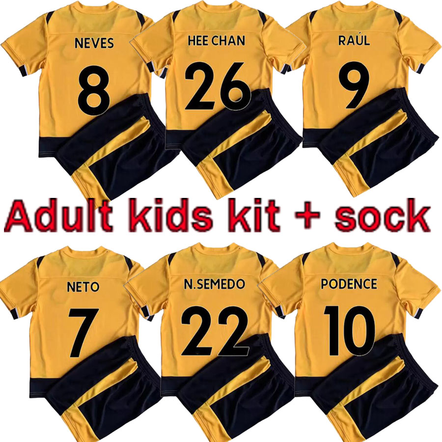 2022 2023 Wolves Soccer Jerseys ADAMA KILMAN SEMEDO RAUL NETO NEVES Wanderers J.OTTO PODENCE GIBBS WHITE 22/23 Football Shirts Men Kids Kits sock Full sets uniform, Black
2022 2023 Wolves Soccer Jerseys ADAMA KILMAN SEMEDO RAUL NETO NEVES Wanderers J.OTTO PODENCE GIBBS WHITE 22/23 Football Shirts Men Kids Kits sock Full sets uniform, Black