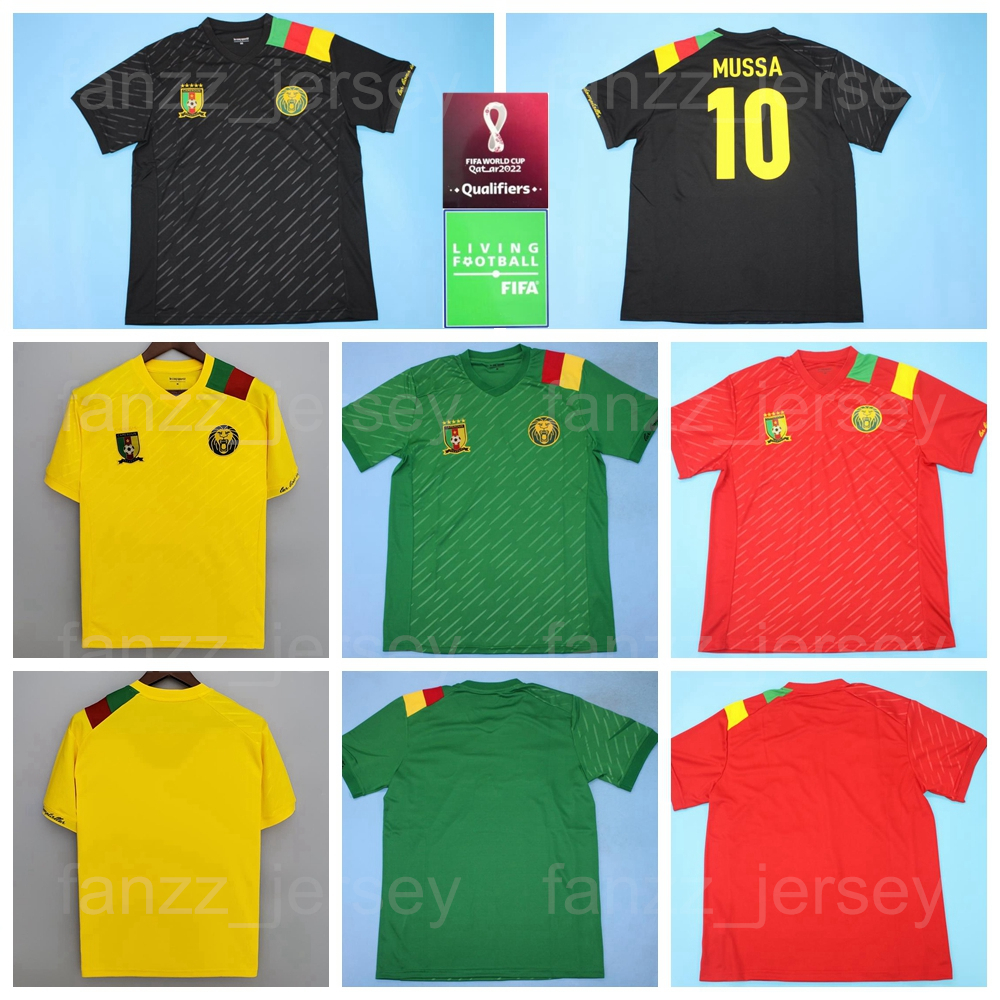 National Team Cameroon Soccer Eric Maxim Choupo-Moting Jerseys ETOO Ambroise Oyongo 10 Vincent Aboubakar Karl Toko Ekambi Football Shirt Kits 2022 Qatar World Cup