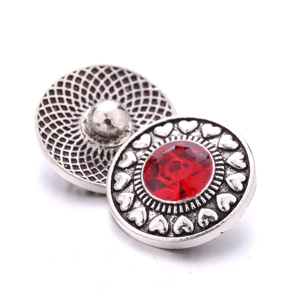 Metal Heart Shape Snap Button Clasps Jewelry findings 18mm Metal Snaps Buttons DIY earrings Necklace Bracelet jewelery ACC