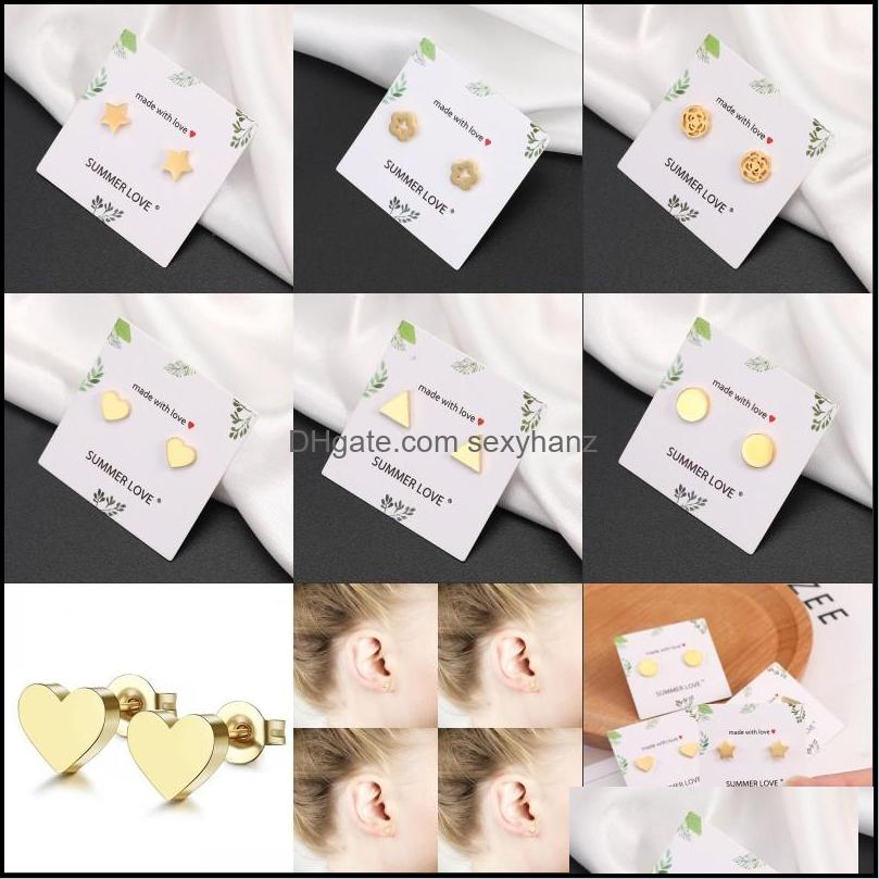 Stud Earrings Jewelry Fashion Geometric For Women Handmade Heart Triangle Round Star Earring Minimalist Stainless Steel 2376 Y2 Drop Deliver
Stud Earrings Jewelry Fashion Geometric For Women Handmade Heart Triangle Round Star Earring Minimalist Stainless Steel 2376 Y2 Drop Deliver