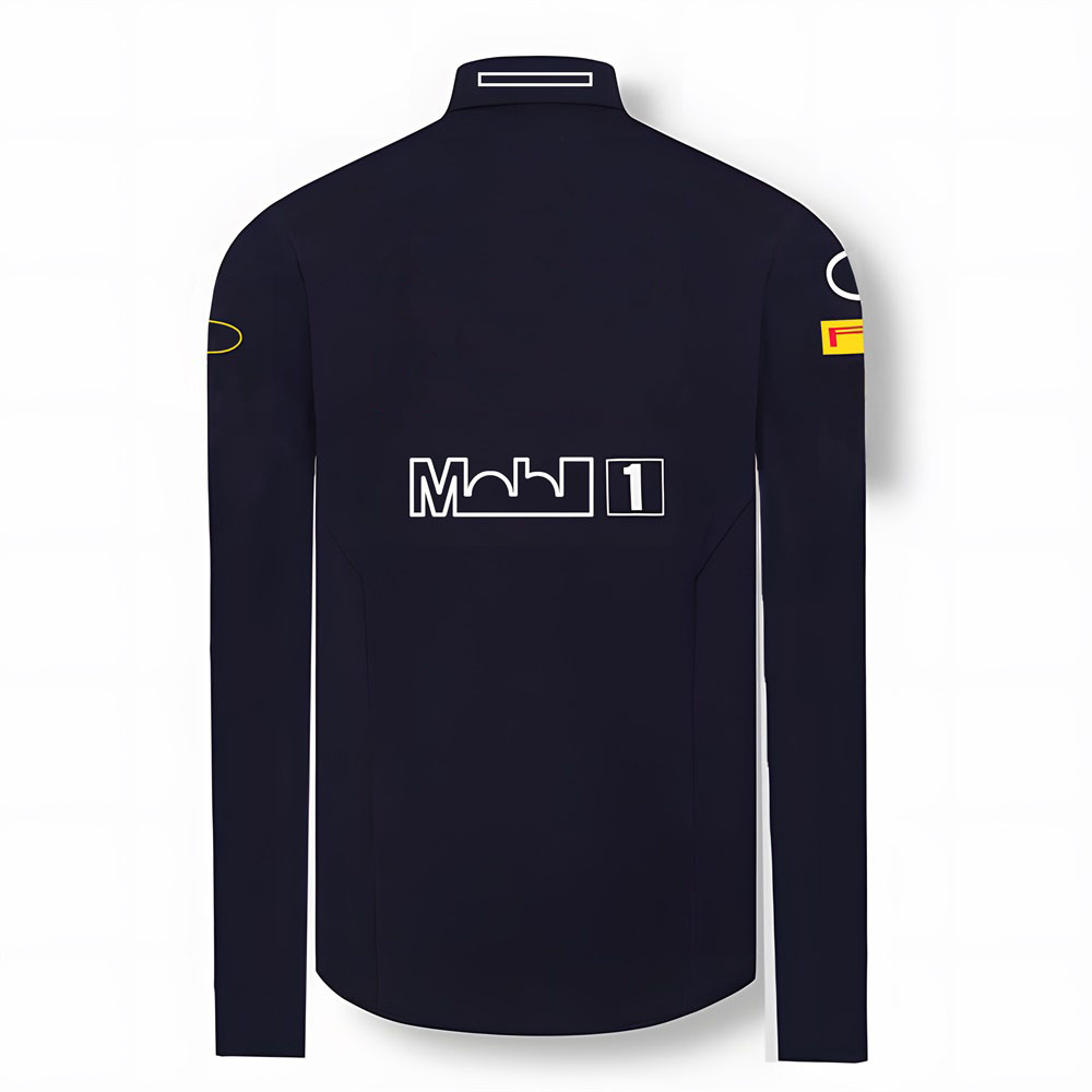 long-sleeved f1 team clothes men and women summer loose casual events can be customized T-shirt short-sleeved lapel shirt