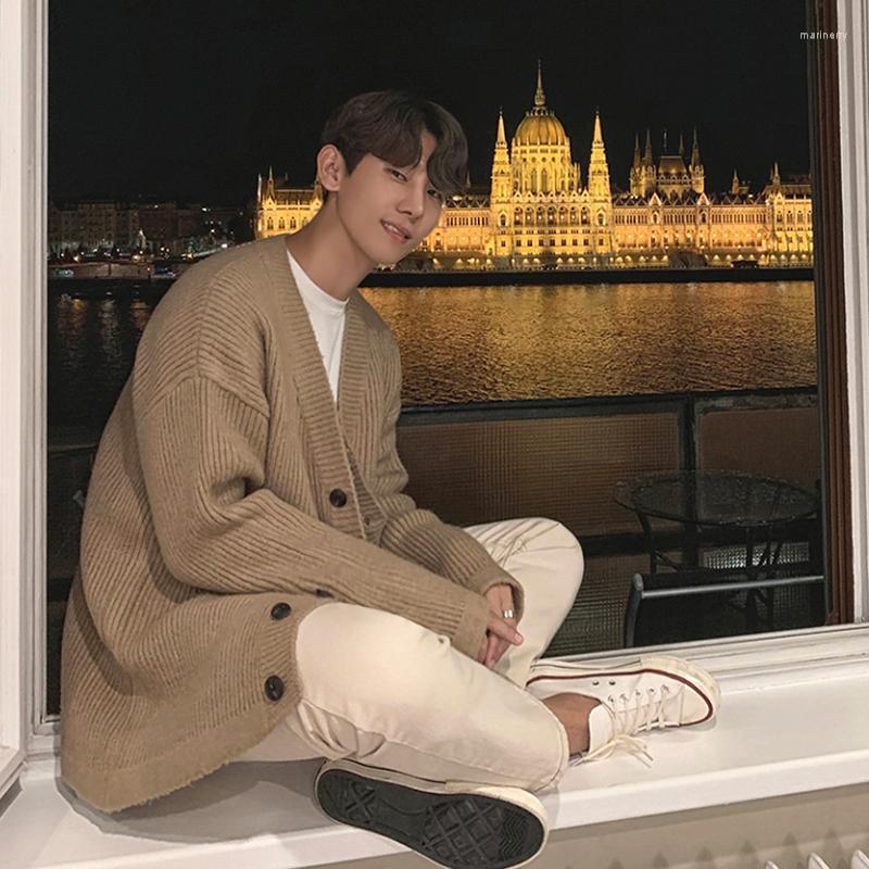 Men's Sweaters Men's Wear Knitted Sweater Loose V-neck Single-breasted Solid Color Cardigan Coat Spring And Autumn L10Men's Mari22, Khaki
Men's Sweaters Men's Wear Knitted Sweater Loose V-neck Single-breasted Solid Color Cardigan Coat Spring And Autumn L10Men's Mari22, Khaki