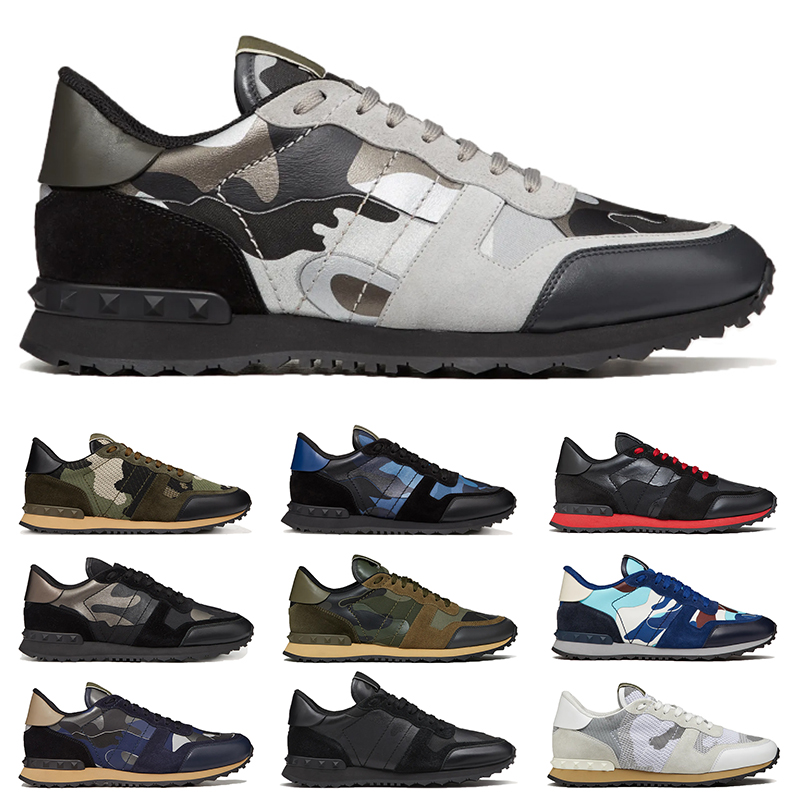 men luxury designer casual shoes Rockrunner Sneakers Light Blue Army Camo Green Triple Black White Beige Bred Grey mens rivet trainers, Army green
men luxury designer casual shoes Rockrunner Sneakers Light Blue Army Camo Green Triple Black White Beige Bred Grey mens rivet trainers, Army green