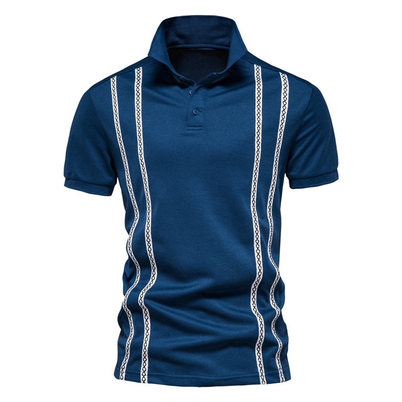 AIOPESON Antipilling Striped POLO Shirts for Men Casual Fashion Short Sleeve Mens Polos Quality Mens Shirts Designer Clothes 220704, Dark blue
AIOPESON Antipilling Striped POLO Shirts for Men Casual Fashion Short Sleeve Mens Polos Quality Mens Shirts Designer Clothes 220704, Dark blue