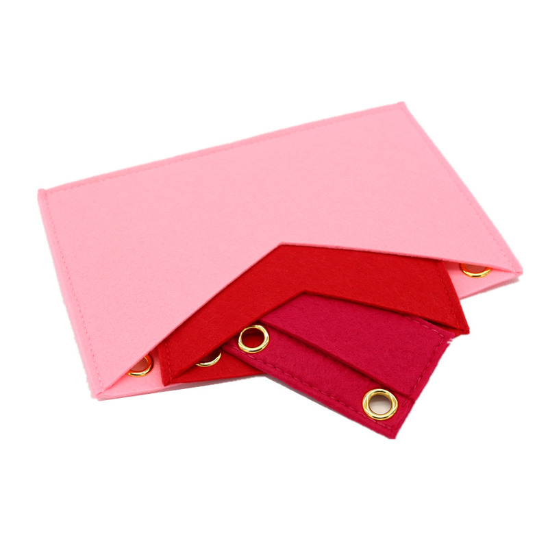 Felt organizer handbag Kirigami insert of 3 with Golden chain Crossbody bag Kirigami Pochette Envelope Bag Insert Organizer 220507
