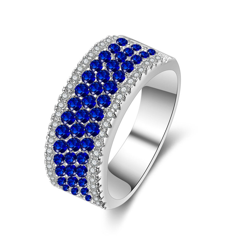 Gold Wedding Band: 5A Cubic Zirconia Eternity Ring for Women