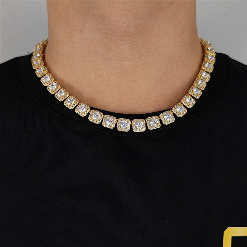 High Quality 18K Yellow White Gold Color 10mm 16-24inches Miami Cuban Link Chain Necklace for Men Women Jewelry