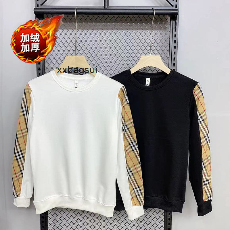burbrery designer Spring Plush Plaid stitching Korean version of trendy men's sweater spirit guy slim fitting trend long sleeve lovers bottoming shirt, Black backing
burbrery designer Spring Plush Plaid stitching Korean version of trendy men's sweater spirit guy slim fitting trend long sleeve lovers bottoming shirt, Black backing