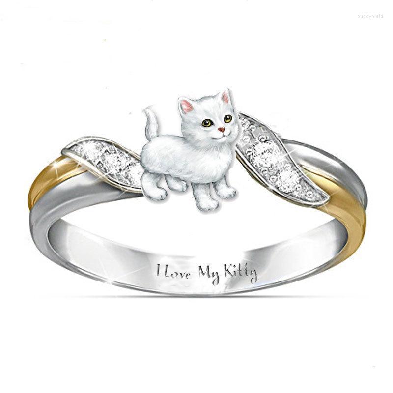 Wedding Rings I Love My Kitty Cat Ring Austria Crystal Children Cartoon Animal Finger Lovely Jewelry For Girls Kids Gift
Wedding Rings I Love My Kitty Cat Ring Austria Crystal Children Cartoon Animal Finger Lovely Jewelry For Girls Kids Gift