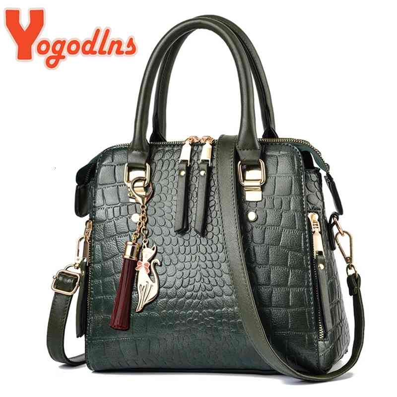 Yogodlns Luxury Crocodile Pattern Handbag Women Winter Pu Leather Tassel Shoulder Brands Design Handle Bag Lady Purse, Green
Yogodlns Luxury Crocodile Pattern Handbag Women Winter Pu Leather Tassel Shoulder Brands Design Handle Bag Lady Purse, Green