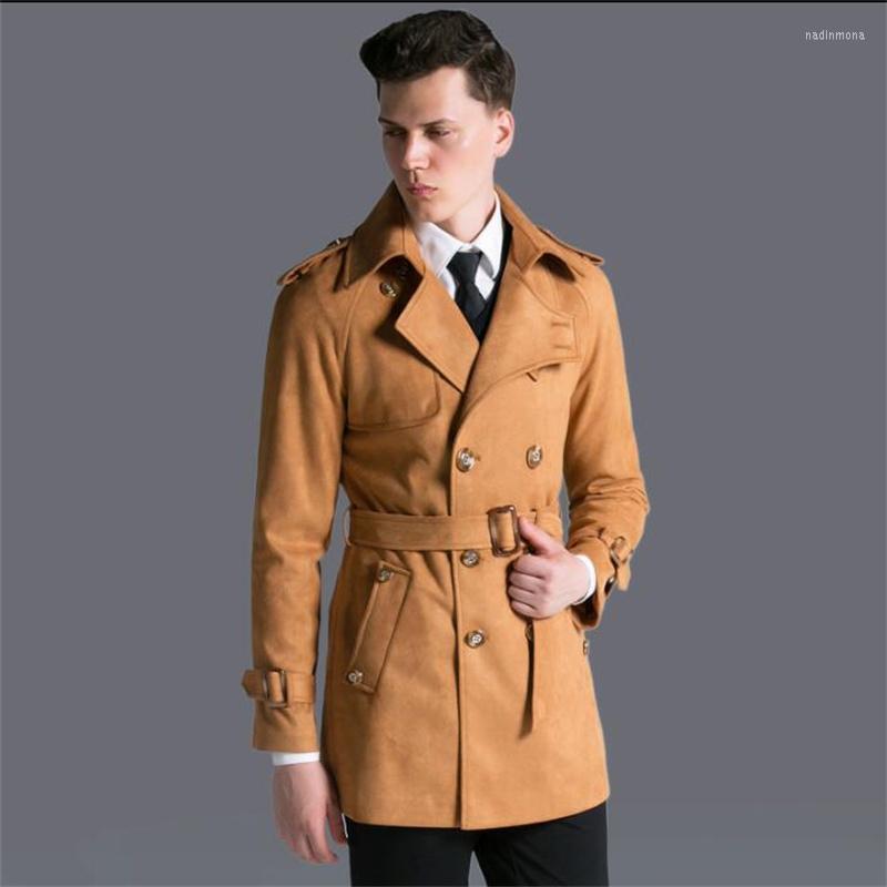 Men' Trench Coats Spring Autumn Mens Man Double-breasted Suede Clothes Yellow Fashion British Lapel Loose Overcoat Long SleeveMen' Nadi22, Black
Men' Trench Coats Spring Autumn Mens Man Double-breasted Suede Clothes Yellow Fashion British Lapel Loose Overcoat Long SleeveMen' Nadi22, Black