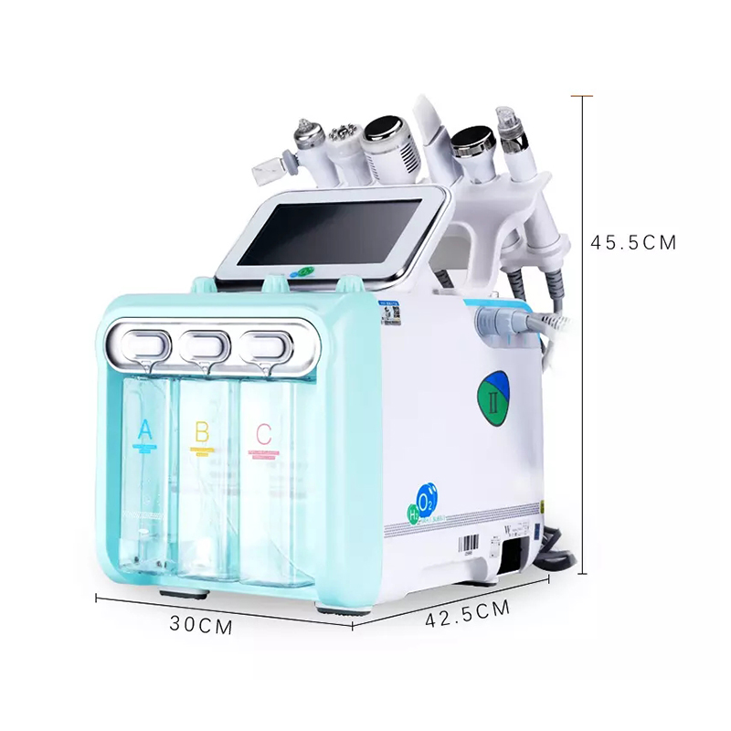 Multifunction 6 In 1 H2O2 Small Bubble Ultrasound Hydra Oxygen Aqua Jet Deep Cleaning Crystal Microdermabrasion Machine