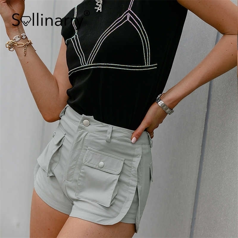 Sollinarry Sexy pocket mini shorts summer High street cool style overalls lady shorts Solid zipper high waist women bottom 210709, Gray
Sollinarry Sexy pocket mini shorts summer High street cool style overalls lady shorts Solid zipper high waist women bottom 210709, Gray