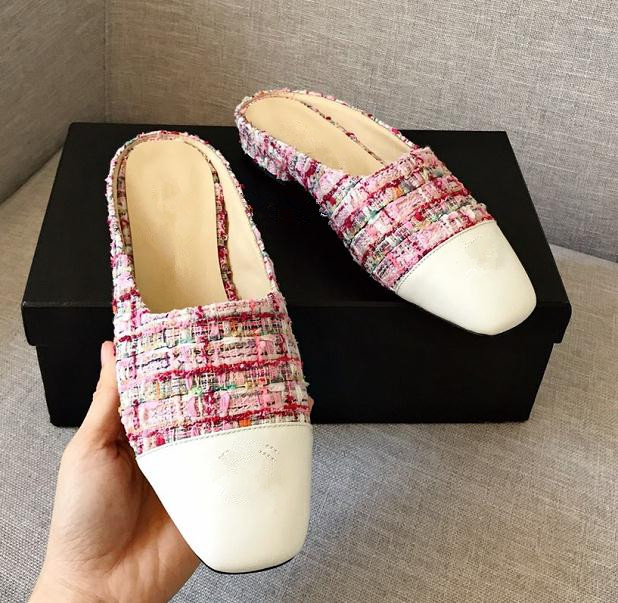 Luxury 2022 New Muller Slippers Flats Women Splicing Leather shoes Half Drag designer braided hemp Ladies Vacation Slippers, Black
Luxury 2022 New Muller Slippers Flats Women Splicing Leather shoes Half Drag designer braided hemp Ladies Vacation Slippers, Black