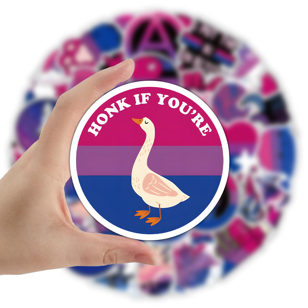 62Pcs bisexual Pride Stickers Graffiti Kids Toy Skateboard car Motorcycle Bicycle Sticker Decals Wholesale