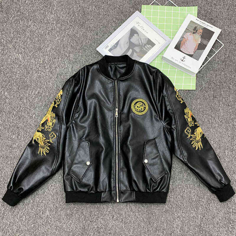 Embroidery Baseball Coat Chinese Style Men Faux Leather Jackets Motorcycle Vintage Male Streetwear Fashion PU Leather Outwear T220728, Black
Embroidery Baseball Coat Chinese Style Men Faux Leather Jackets Motorcycle Vintage Male Streetwear Fashion PU Leather Outwear T220728, Black