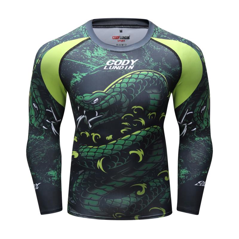 

Men's T-Shirts CODY LUNDIN 2022 Design Men Compression Wear Tops Tight Long Sleeve Sports Gym Rashguard, Color 4