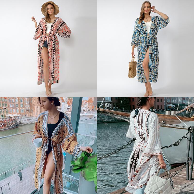 Women's Polos European And American Geometric Print Cardigan Loose Beach Sunscreen OutsideWomen's, Beige
Women's Polos European And American Geometric Print Cardigan Loose Beach Sunscreen OutsideWomen's, Beige
