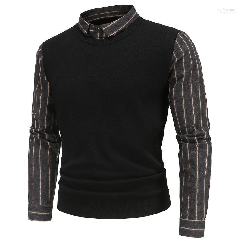 Men's Sweaters YM601 Boutique British Slim Fall Winter 2022 Two-piece Clothes Shirt Collar Striped Sleeve Knit Sweater Perf22, Black khaki stripe
Men's Sweaters YM601 Boutique British Slim Fall Winter 2022 Two-piece Clothes Shirt Collar Striped Sleeve Knit Sweater Perf22, Black khaki stripe
