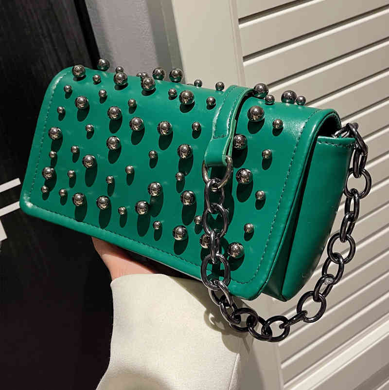 HBP shoulder Bag Women's Fashion Ins Sense Rivet Chain Fashion One Shoulder Messenger Bag 220816, Black
HBP shoulder Bag Women's Fashion Ins Sense Rivet Chain Fashion One Shoulder Messenger Bag 220816, Black