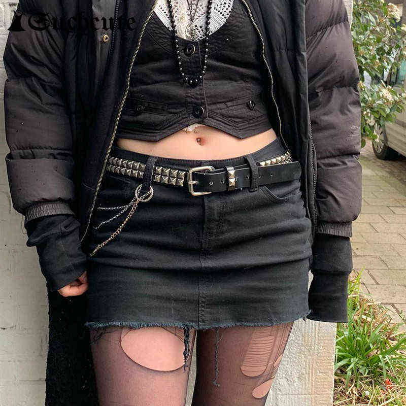 SUCHCUTE Gothic Solid Mini Skirt With Chain Women Dark Academic Streetwear Skirts Sexy Fairycore Low Rise 90s Clothes Punk Style T220819, Bk
SUCHCUTE Gothic Solid Mini Skirt With Chain Women Dark Academic Streetwear Skirts Sexy Fairycore Low Rise 90s Clothes Punk Style T220819, Bk