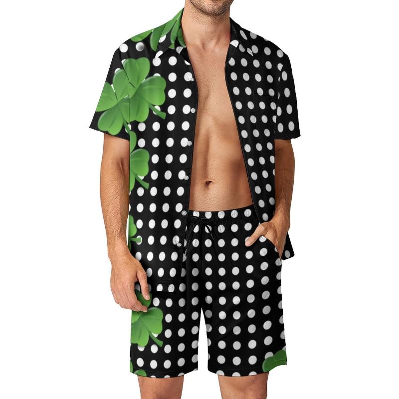 Men's Tracksuits Black White Polka Dot Men Sets St Patricks Day Irish Shamrocks Casual Shorts Beach Shirt Set Summer Two-piece Hawaii Custom, Style-8
Men's Tracksuits Black White Polka Dot Men Sets St Patricks Day Irish Shamrocks Casual Shorts Beach Shirt Set Summer Two-piece Hawaii Custom, Style-8