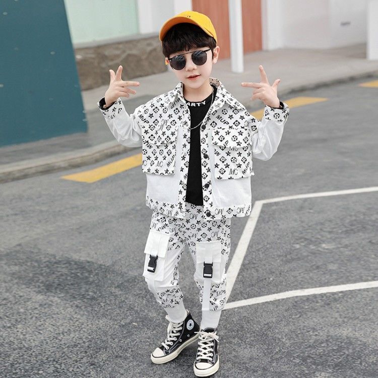 3-14 years Spring teenage Boy Clothing set Casual Fashion jacket + Pant Kid Children baby toddler boy clothes 220326