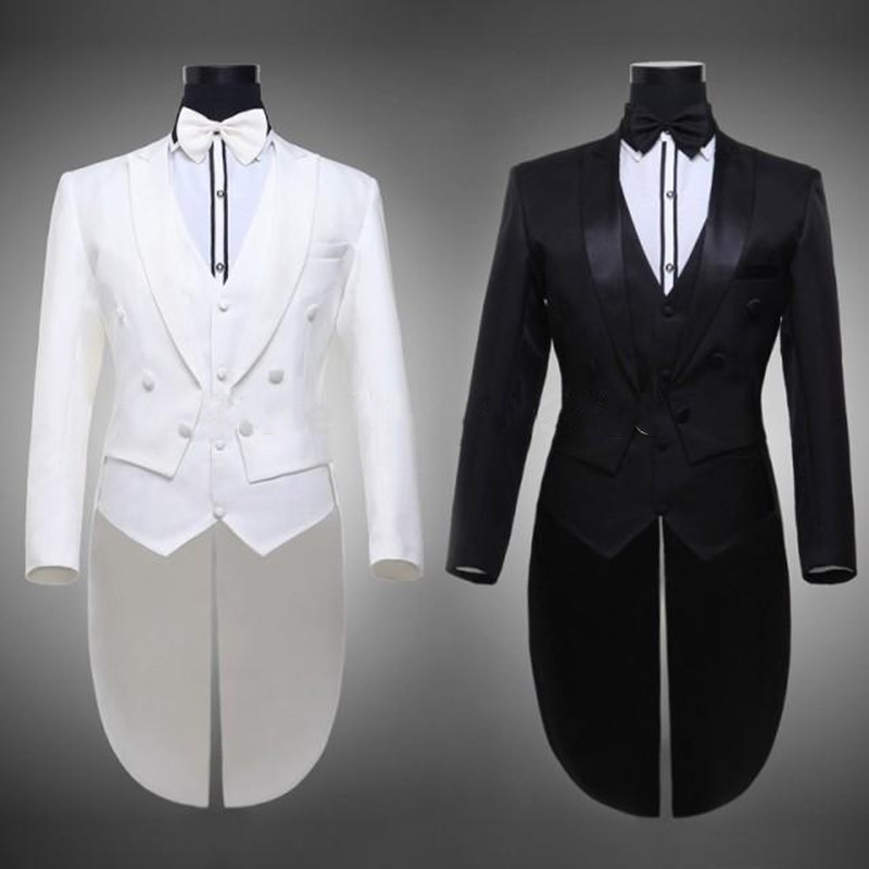 Jacket Pants Belt Male Wedding Groom Swallowtail Suit Prom Black White Tuxedo Formal Dress Costumes Three Piece Set Men Suits Singer Dancer Performance Show
Jacket Pants Belt Male Wedding Groom Swallowtail Suit Prom Black White Tuxedo Formal Dress Costumes Three Piece Set Men Suits Singer Dancer Performance Show