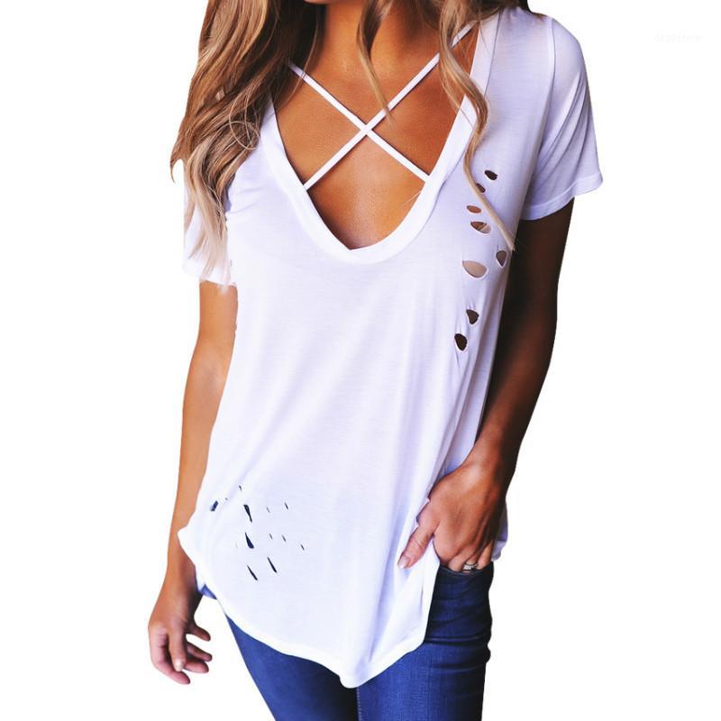 Wholesale- Summer Tops Women Sexy V-Neck Short Sleeve T-Shirts Top Solid Plus Size Cotton T Shirts Holes Loose Tee GV542, Wine red
Wholesale- Summer Tops Women Sexy V-Neck Short Sleeve T-Shirts Top Solid Plus Size Cotton T Shirts Holes Loose Tee GV542, Wine red