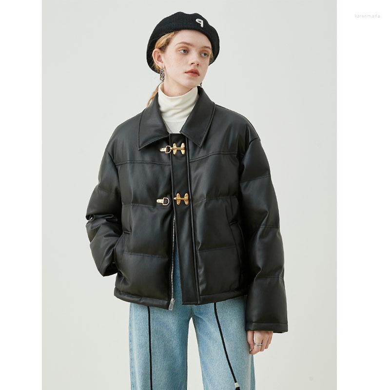 Women' Down & Parkas Fashion PU Leather Coats Ladies Lapel Elegant Zipper Cotton Jackets Winter Thick Warm Short Women Oversize Outwear Kar, Black
Women' Down & Parkas Fashion PU Leather Coats Ladies Lapel Elegant Zipper Cotton Jackets Winter Thick Warm Short Women Oversize Outwear Kar, Black