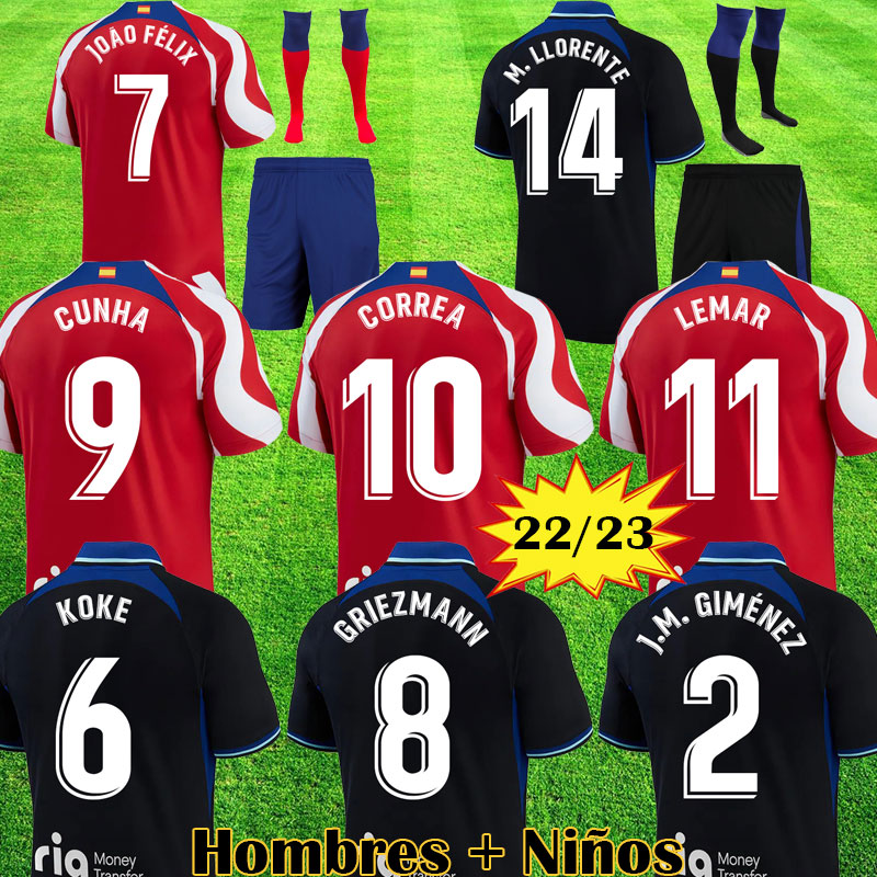 22 23 ATLETICO Soccer Jerseys 75th anniversary MADRIDs 75 Anos JOAO FELIX 2022 2023 CARRASCO CORREA KOKE camiseta de futbol HERRERA LLORENTE A MAD Football Shirt 999, Kids away
22 23 ATLETICO Soccer Jerseys 75th anniversary MADRIDs 75 Anos JOAO FELIX 2022 2023 CARRASCO CORREA KOKE camiseta de futbol HERRERA LLORENTE A MAD Football Shirt 999, Kids away
